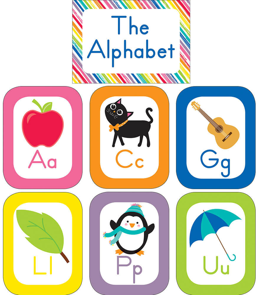 Mini Posters: Alphabet Cards Bulletin Board Set Grade PK-2