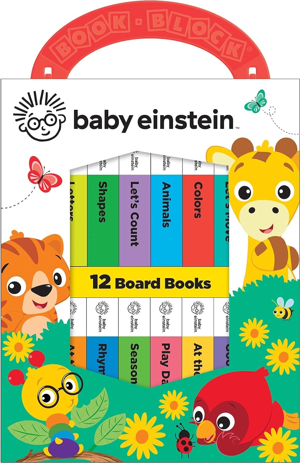 Baby Einstein - My First Library Board Book Block 12-Book Set - First Words, Alphabet, Numbers, and More!