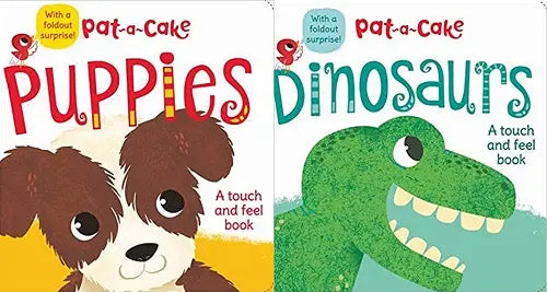 Pat-a-Cake 2 Pack (Puppies,Dinosaurs)