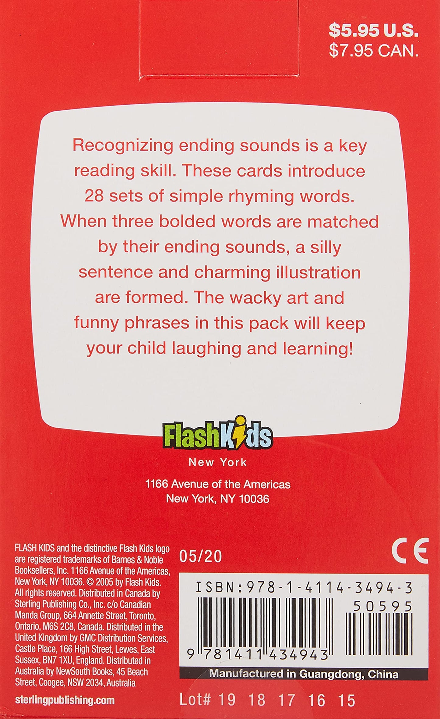 Rhyming Words (Flash Kids Flash Cards)