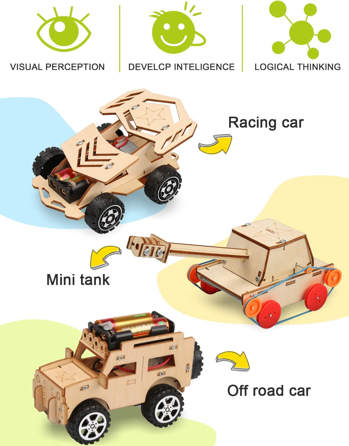 4 in 1 STEM Kits, STEM Projects for Kids Ages 8-12, Assembly 3D Wooden  Puzzles, Building Toys, DIY Educational Science Craft Model Kit, Gift for  Boys