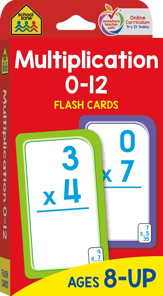 School Zone - Multiplication 0-12 Flash Cards