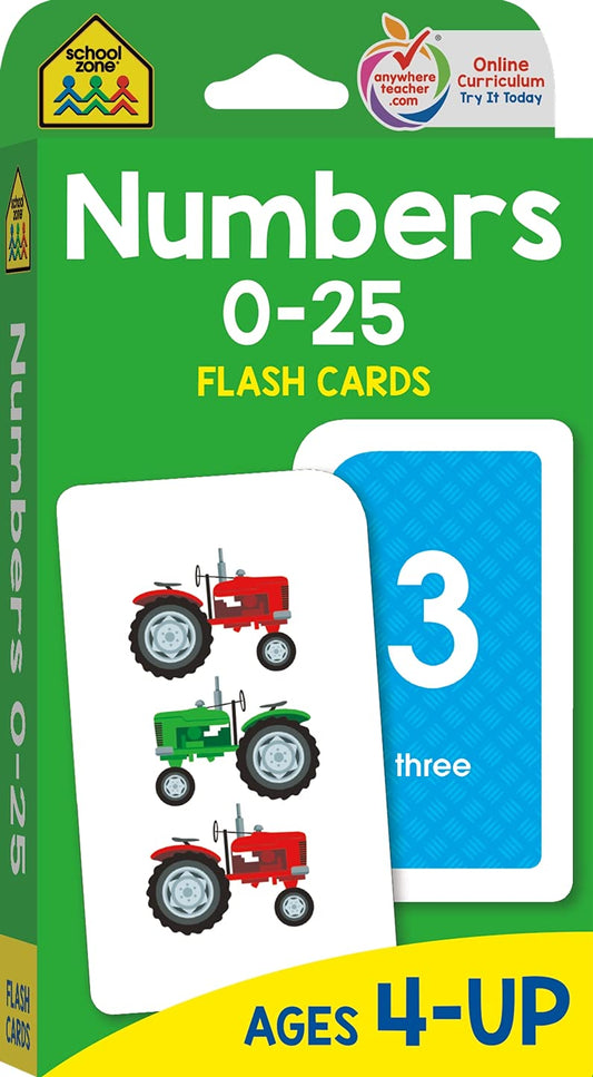 School Zone - Numbers 0-25 Flash Cards