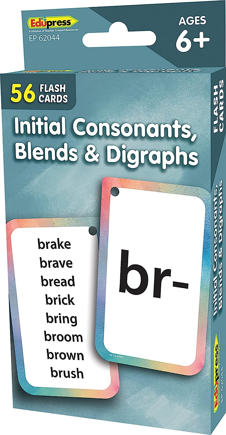 Teacher Created Resources Initial Consonants, Blends & Digraphs Flash Cards