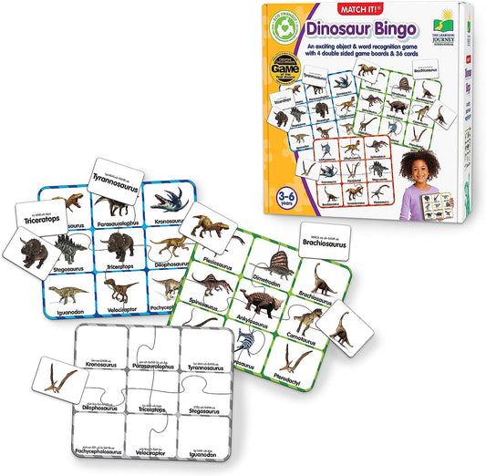 The Learning Journey: Match It! Dinosaur Bingo