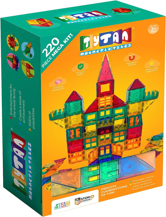 Tytan Tiles 220-Piece Supersized Magnetic Tiles Building Set