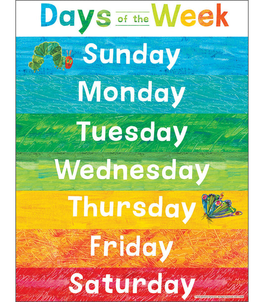 World of Eric Carle™ Days of the Week Chart Grade PK-2