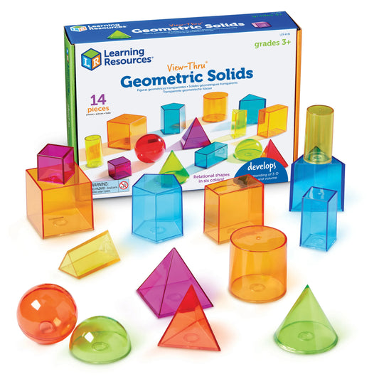 View-Thru Geometric Solids - Set of 14 | Sólidos Geométricos da Learning Resources