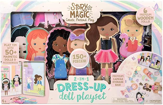 Story Magic Wooden Dress Up Dolls